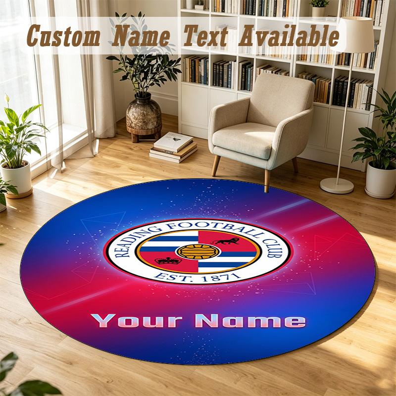 Round Rug Custom NameReading FC Pattern Non Slip Carpet Home Floor Decor