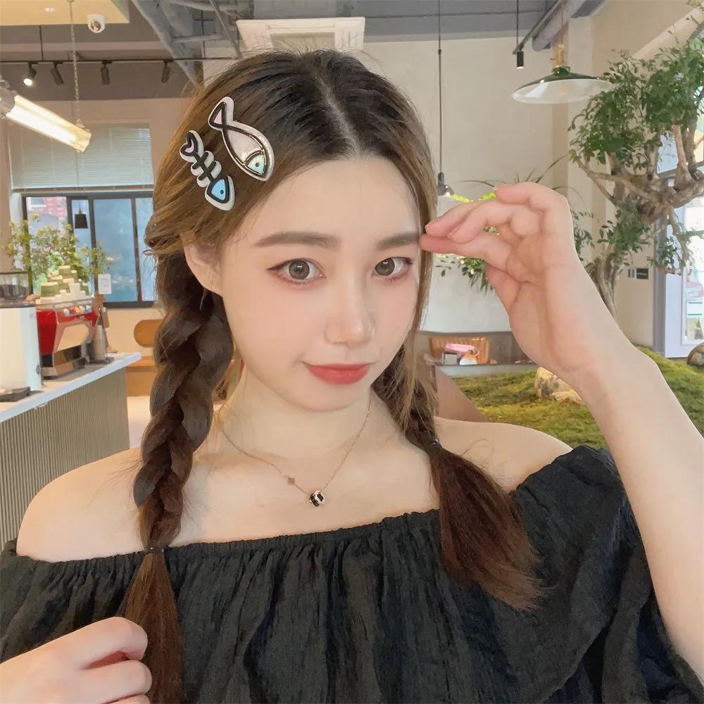 Милые заколки для волос с изображением рыбки для женщин и девочек, забавные детские заколки для волос, заколки, головные уборы, аксессуары для волос