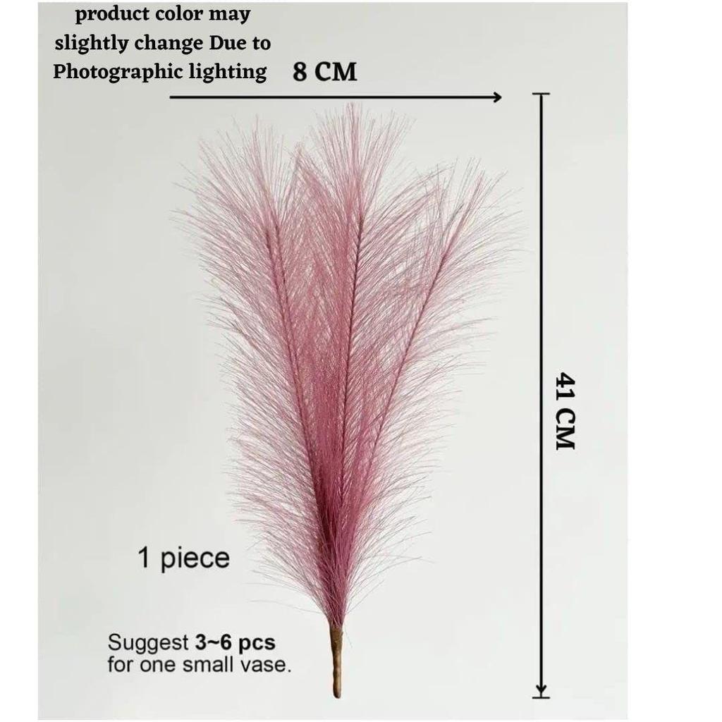 3 шт. искусственные пампасы маленькие пушистые искусственные цветы искусственные цветы для дома, офиса, украшения спальни (Без Вазы Горшок) (Белый с оттенком) шелк