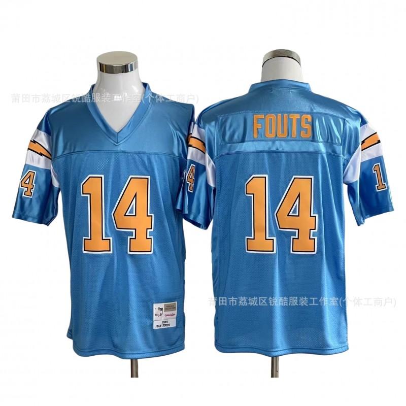Retro San Diego Chargers Embroidered Mesh Football Tee Men Women Sportswear