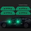 4 шт. Наклейка на дверь автомобиля OPEN Светоотражающая лента Предупреждающая наклейка KTY