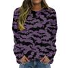 Autumn and Winter New Women's Clothing 3D Digital Printing Fashion Casual Personality Crew Neck Long Sleeve Halloween Sweater