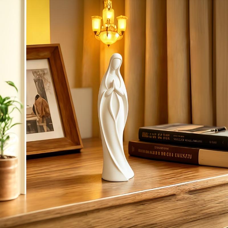 3D-печатная статуэтка молящейся Марии Минималистичное украшение Блаженной Матери Пластик Устойчивый к царапинам