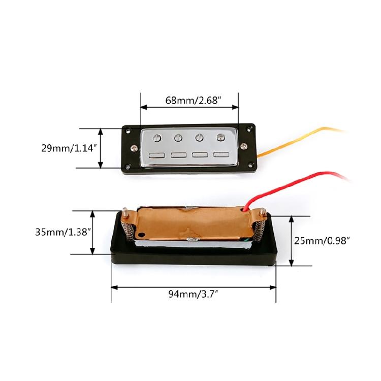 Звукосниматель для электробас-гитары Мини 4-струнный Бас-гитара Нековый Средний Бриджевый звукосниматели с винтами