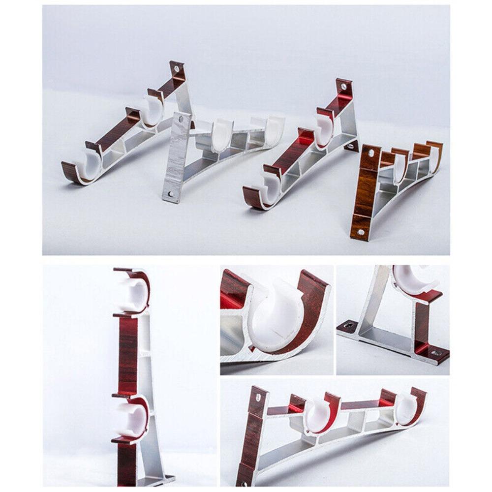 Hang Curtain Rod Holders Metal Double Rod Bracket Window Hardware Holder Double Curtain Rod Bracket