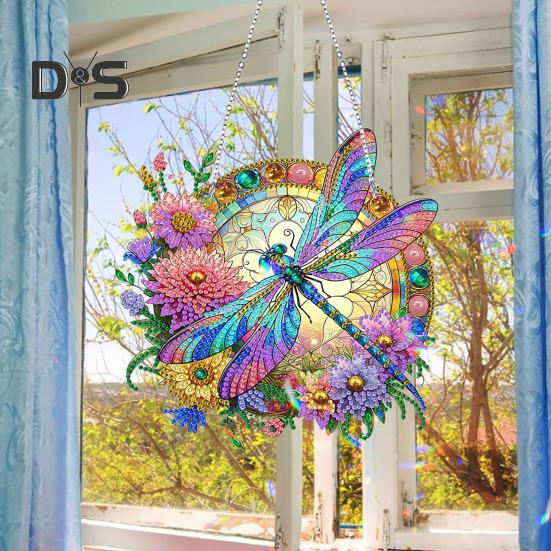 Подвеска «Стрекоза», специальные формы, набор для рисования искусственными алмазами, цветочный узор «Стрекоза», подвесное украшение, набор для самостоятельного изготовления страз для домашнего декора