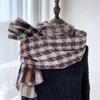 Scarf Women's Winter New Imitation Cashmere Thousand Birds Plaid Scarf Thickened Versatile Warm Shawl