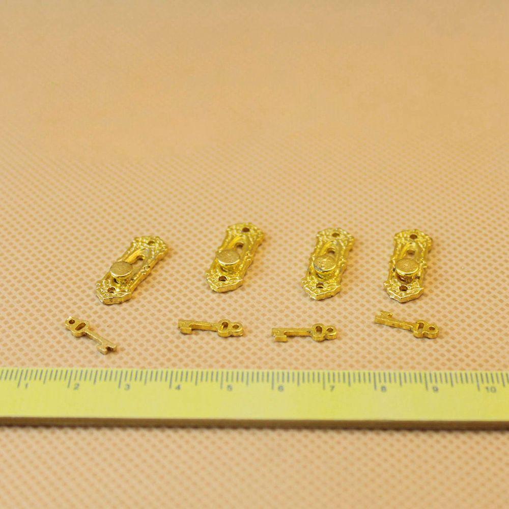 1pc Funny Retro Vintage Mini 1/12 Dollhouse Miniature Key Door Lock