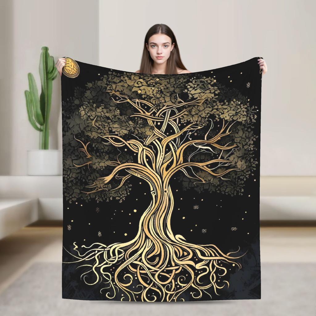 Оригинальное Дерево Л-Лорды Колец Фланелевое Одеяло Мягкие Прочные Покрывала для Спальни Тренд Покрывало Покрывало на Диван