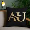 Simple Letter Design AU Pillow Case Anti-dustmite Pillowcase Invisible Zipper Silky Short Plush Sofa Cushion Cover