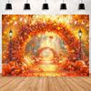 Autumn maple forest themed backdrop for adult birthday party decorations, photo banner, accessories3884