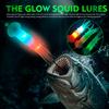 Светящаяся приманка для морской рыбалки на крючке в виде кальмара, имитация кальмара, светодиодная светящаяся бионическая приманка в виде кальмара со свинцовым грузилом, рыболовный набор