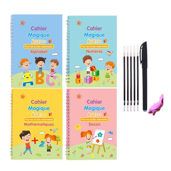 Handwriting Practice Book for Kids Magic Grooved Writing Copybook Reusable Writing Practice Workbook Kindergarten Pre-School Essentials