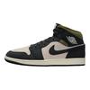 Мужские кроссовки Air Jordan 1 Mid Off Noir Medium Olive Черный Светло-орехово-коричневый HV4091-102