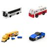 Building Block Mini Car Bus Trailer Camper Car Sports Car Assembled Toys Compatible