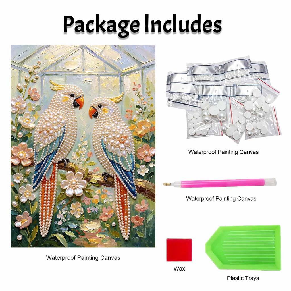 Parrot pearl painting handmade DIY 5D creative ornaments living room home decoration painting art gift
