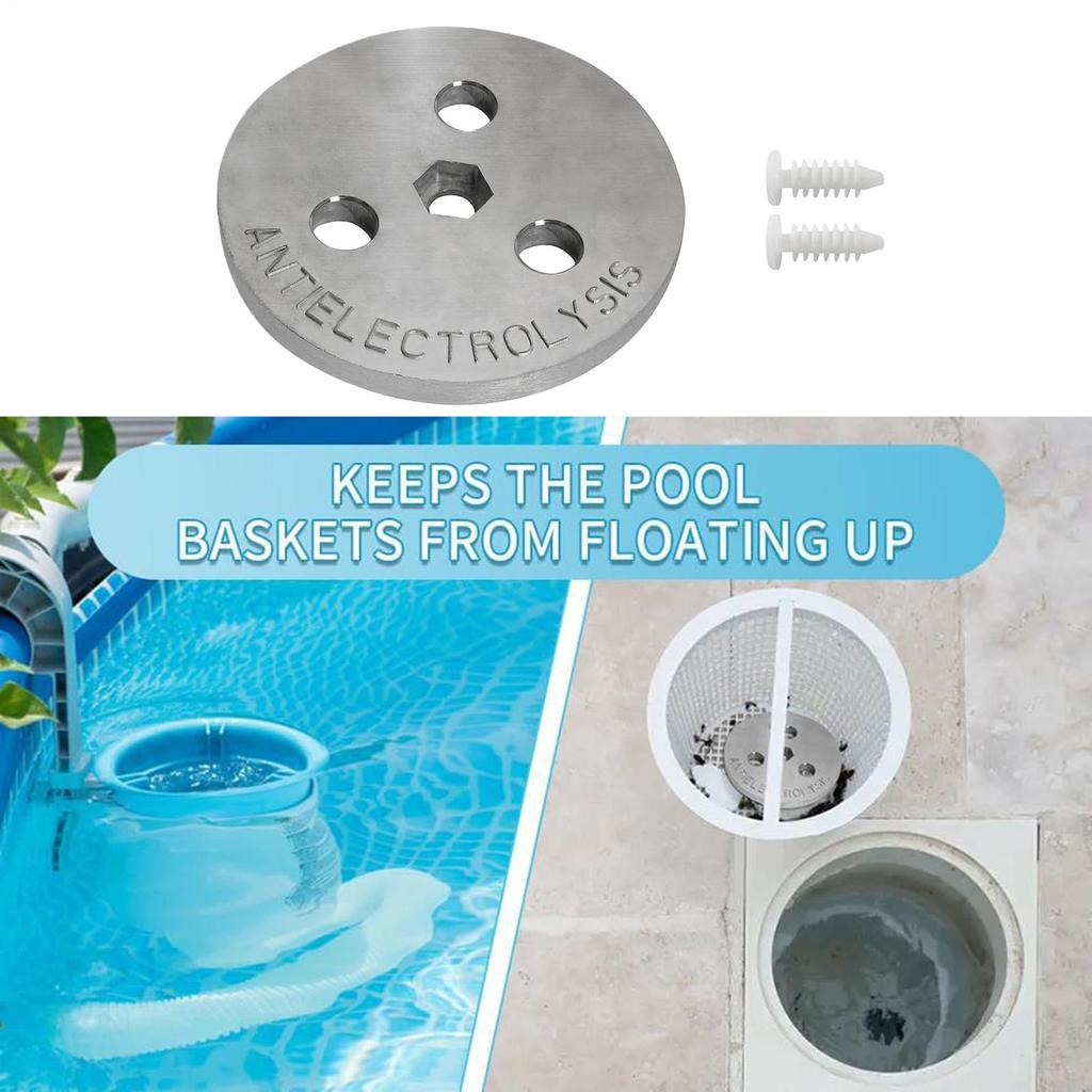 Skimmer Basket Weight Zinc Anode Plate Equipment Block Floater Filtration Cleaning Water Protection for Indoor Swimming Outdoor