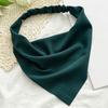 Woman Girls Solid Summer Head Scarf Chiffon Triangle Bandanas Women Elastic Hairband Hair Accessories Headwear Ornaments