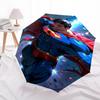 1pc Superman Automatic Folding Umbrella - Compact 8-Rib Design, Durable Plastic & Iron1086L