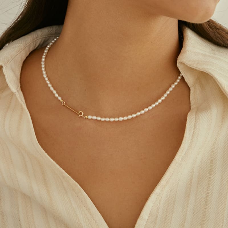 LUNNE 14k Rough Freshwater Pearl Necklace (14k Gold) #LFN09