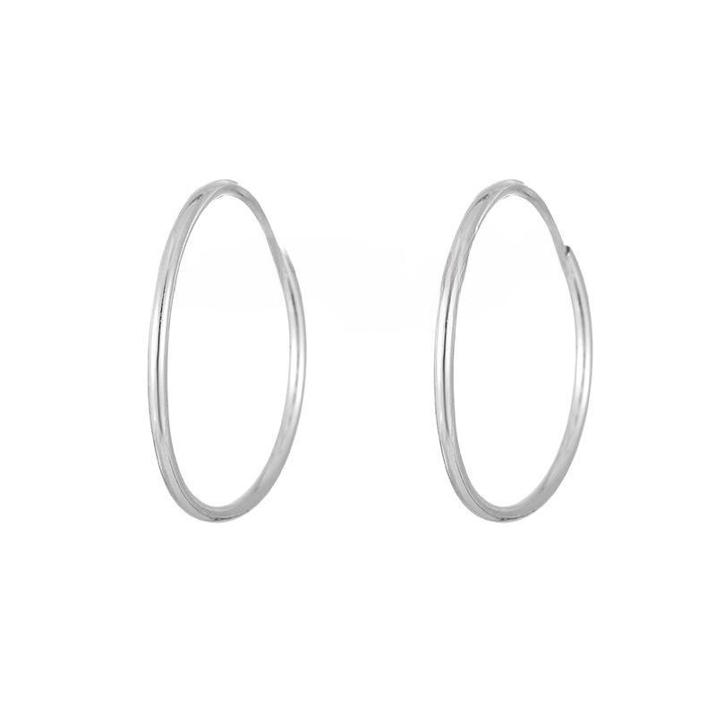 Женские витые серьги-кольца Banyan Tree из стерлингового серебра 999 пробы — простые и универсальные.