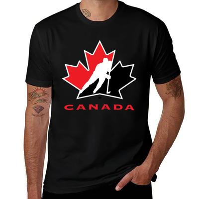 Футболка с логотипом HOCKEY CANADA оверсайз для спортивных фанатов, мужская одежда