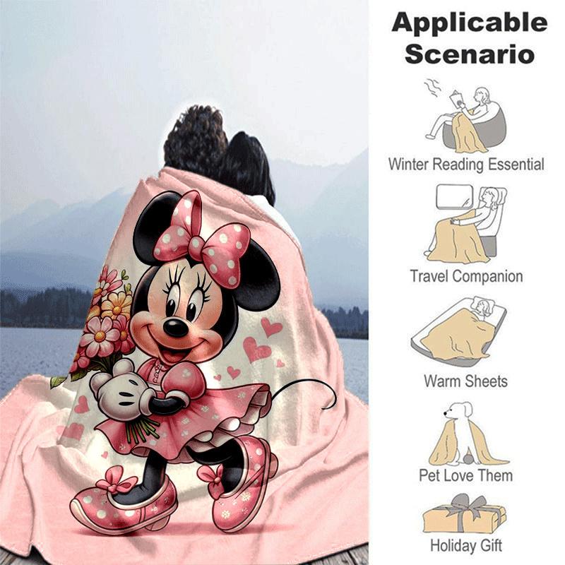 1pc Minnie Printing Blanket - Soft, All-Season Throw for Living Room, Bedroom,Travel