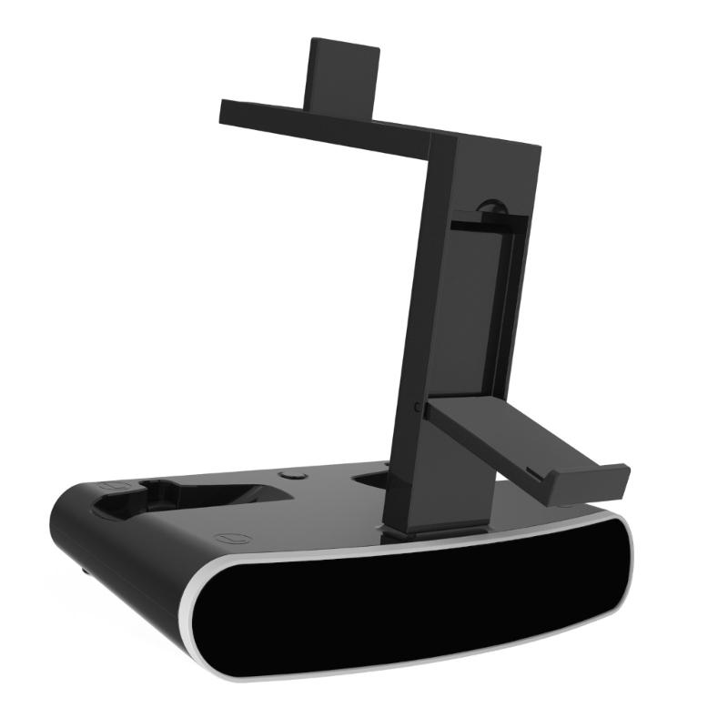 Controller Charging Dock Station with VR-Headset Display Stand Controller Charger-Station & LED Indicators Compact-size