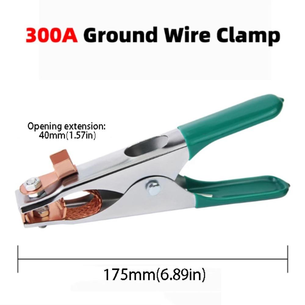 300A Capacity Welding Clamps Strong Clamping Force Brass Tip Grounding Clamp Heavy-Duty Construction Lightweight Design