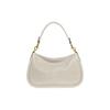 Coach Кэри 28 Однотонная Сумка на Плечо Crossbody с Молнией и Металлической Пряжкой, Классическим Логотипом C, Кожаной Текстурой 'Галька', Большая Женская Сумка, Белая CC437-B4HA