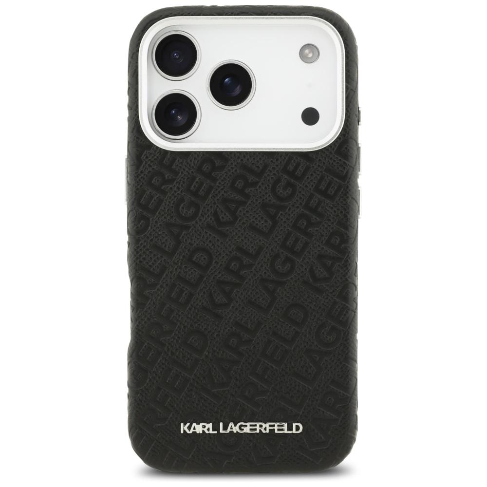 Karl Lagerfeld Case For Iphone 17 Pro Magsafe Fw Stamped Karl With Metal