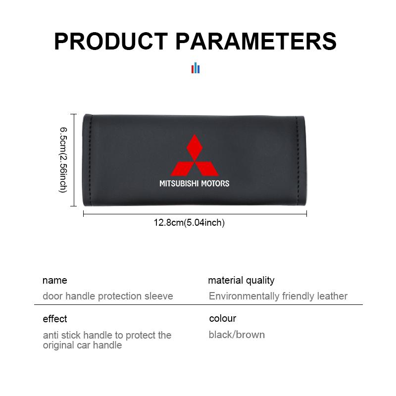 For Mitsubishi Car Universal Anti-Wear Auto Door Pull Handle Protection Cover Accessories Outlander Lancer L200 ASX Pajero RP4
