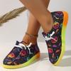 Туфли на плоской подошве женские спортивные туфли модные принты случайные повседневные удобные кроссовки для ходьбы