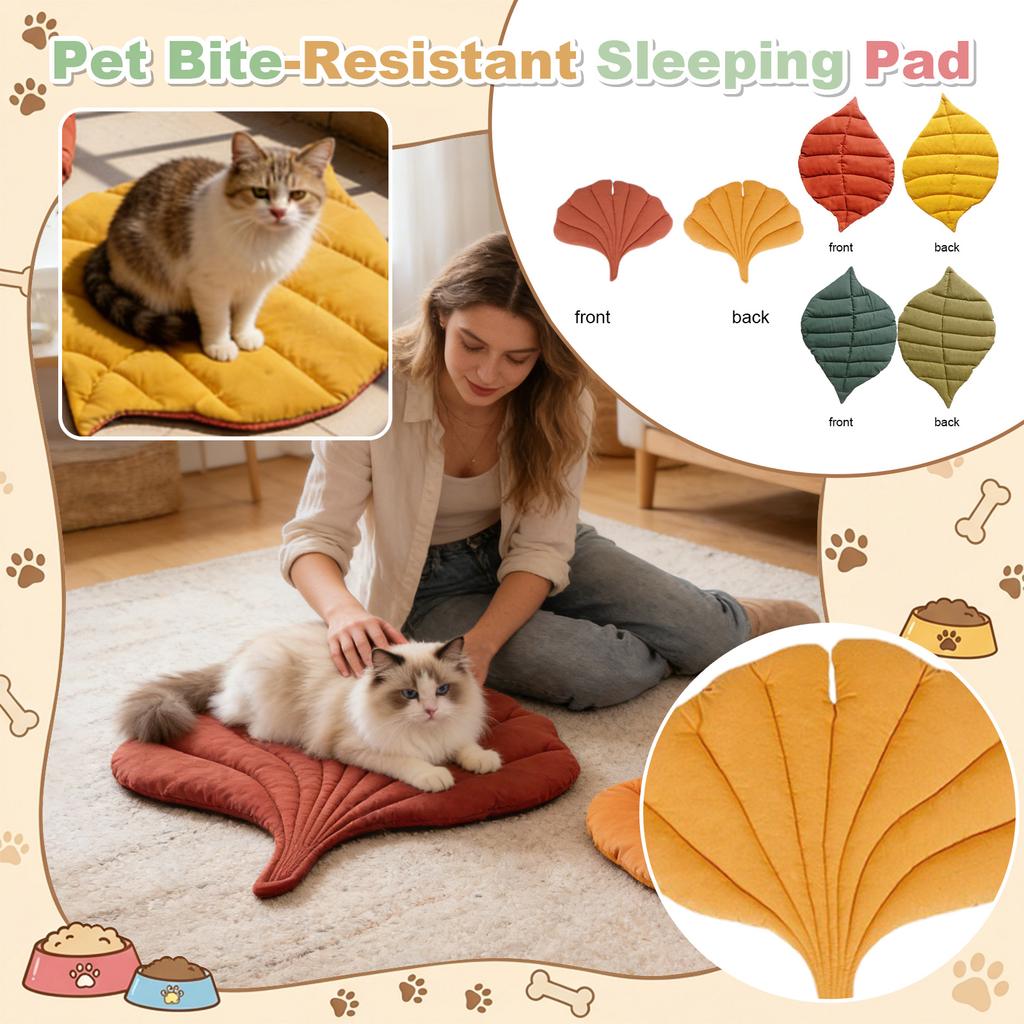 Cute Leaf-Shaped Pet Mat, Reversible Washable Dog Bed For All Seasons, Soft Non- Floor Pad For Small Medium