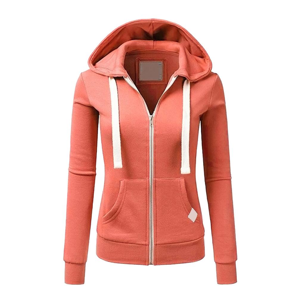 Женская мода спортивный кардиган толстовка на молнии куртка с капюшоном и шнурком