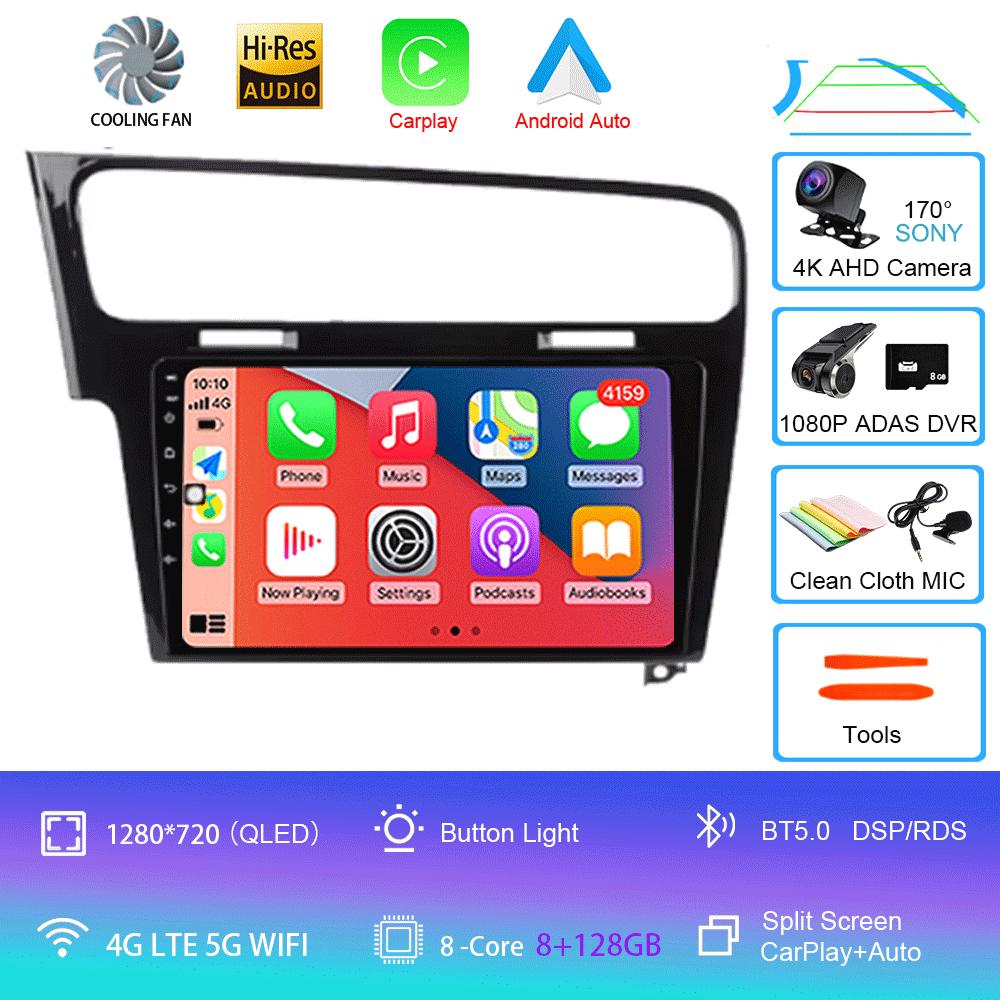 Для Volkswagen VW Golf 7 MK7 GTI 2011 - 2021 Автомобильное радио CarPlay экран HD Мультимедиа Android 14 GPS Стерео Новый Видеоплеер