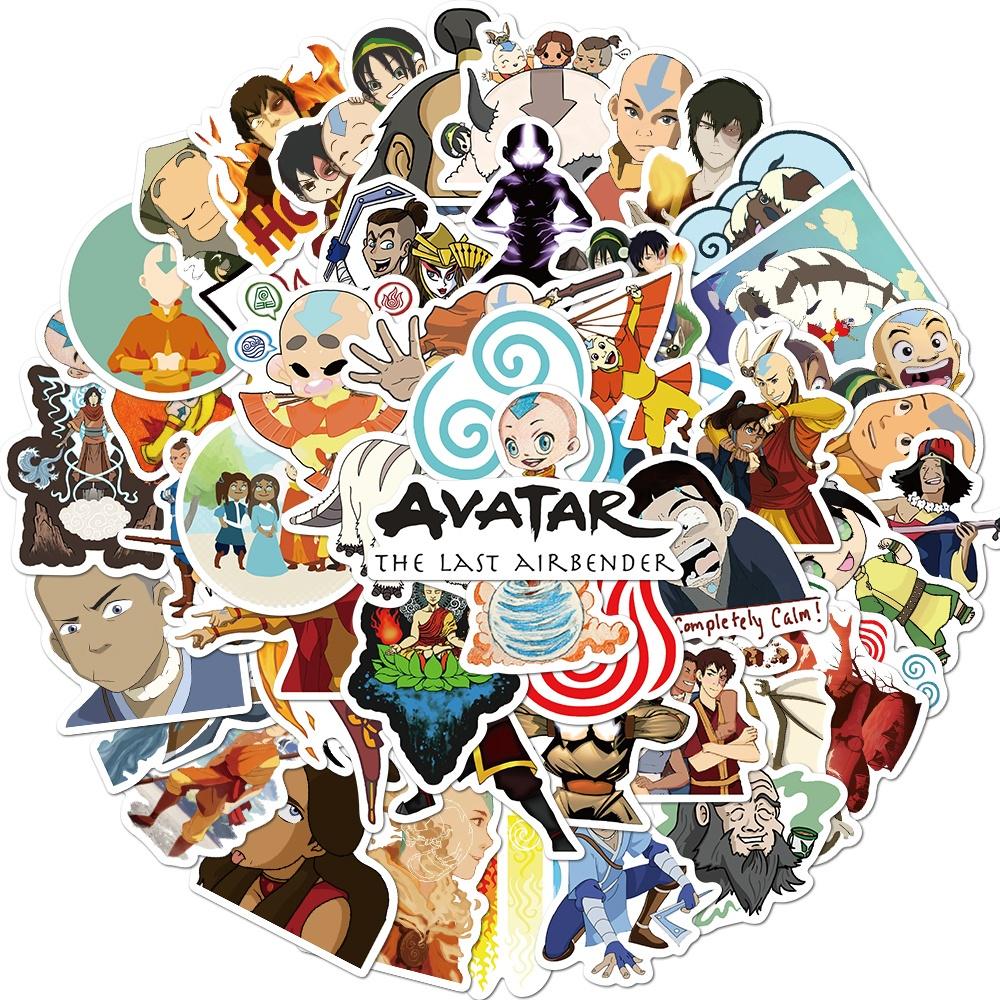 50PCS Cartoon TV Avatar The Las Airbender Stickers Skateboard Guitar Suitcase DIY Decals Stickers