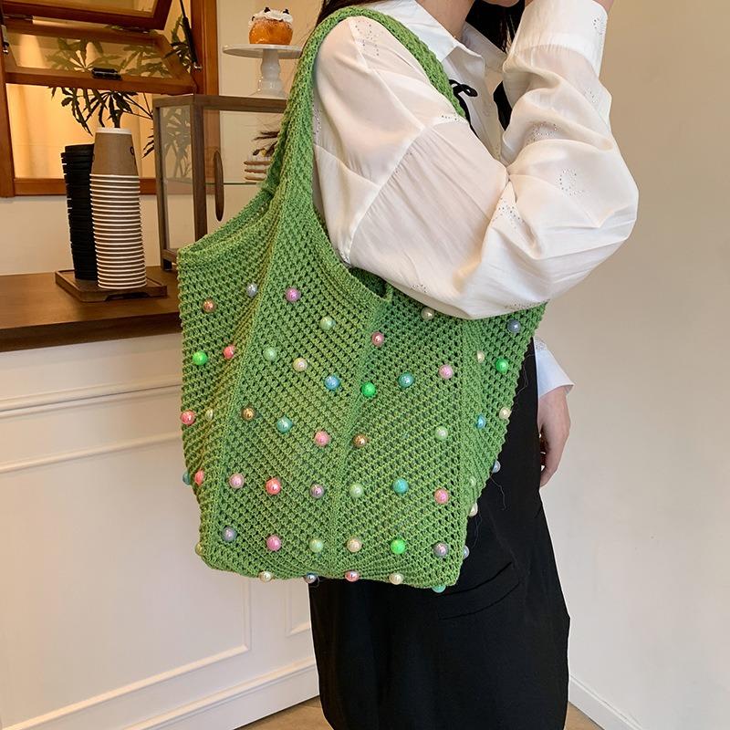 Вместительная сумка-тоут женская, для пляжного отдыха, плетеная, ленивый литературный досуг, для поездок на работу, досуговый дизайн, на плечо, подмышку