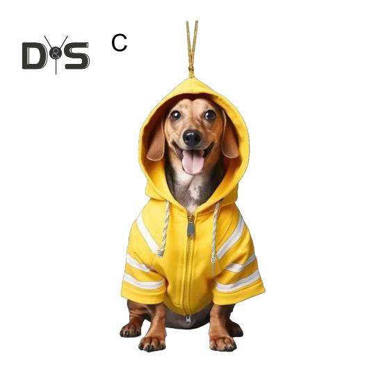 Акриловая подвеска для автомобиля в виде собаки, симпатичное рождественское украшение для автомобиля, праздничное подвесное украшение для деревьев, окон, дверей