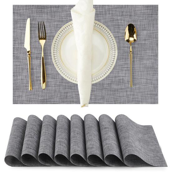Yousheng 6 шт. набор подставок под столовые приборы ПВХ тканые нескользящие коврики для стола моющиеся термостойкие коврики под столовые приборы для использования в помещении и на открытом воздухе для ресторанного стола