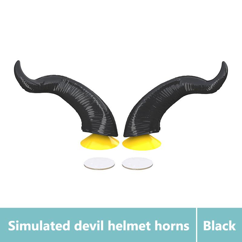 SEAMETAL Мотоциклетные шлемы Украшение в виде рогов дьявола Присоска Шлем для скутера велосипеда мотоцикла скейтбординга Декоративные аксессуары для шлема в виде коровьих рогов