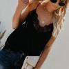 Женская мода кружевной сексуальный жилет модная футболка без рукавов