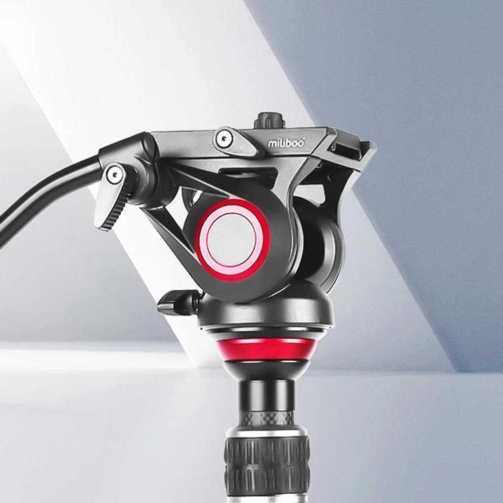 Miliboo MUFA-BK 62.6-inch Foldable Tripod Camera Stand with Fluid Tripod Head Aluminum Alloy 5kg/