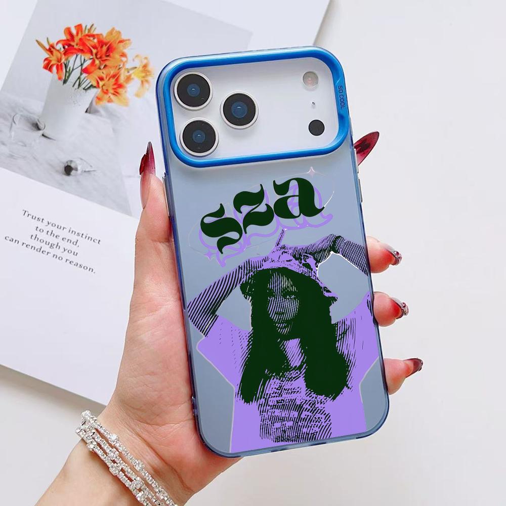 Чехол для телефона Saturn Singer S-SZA для iPhone 17 16 15 14 13 12 11 Pro Max Air Матовый Лазерный Аврора Ударопрочный Funda