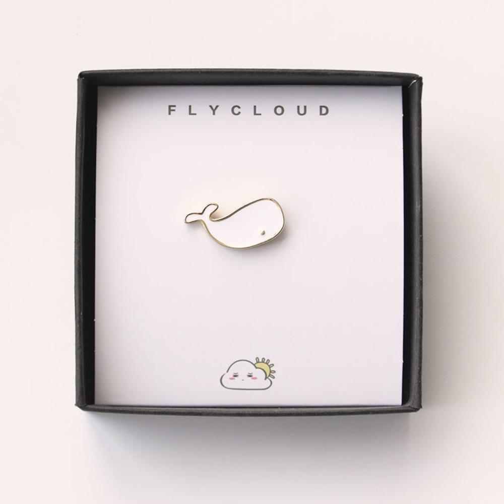 Black White Sirikit Kitiyakara Brooch Whale Shaped Whale Shark Brooch Whale Breastpin  Jewelry Gift