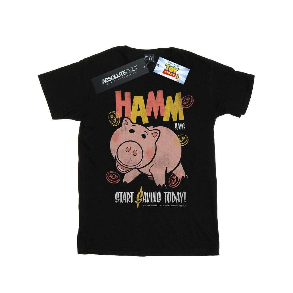 Disney Womens/Ladies Toy Story 4 Hamm The Piggy Bank Cotton Boyfriend T-Shirt