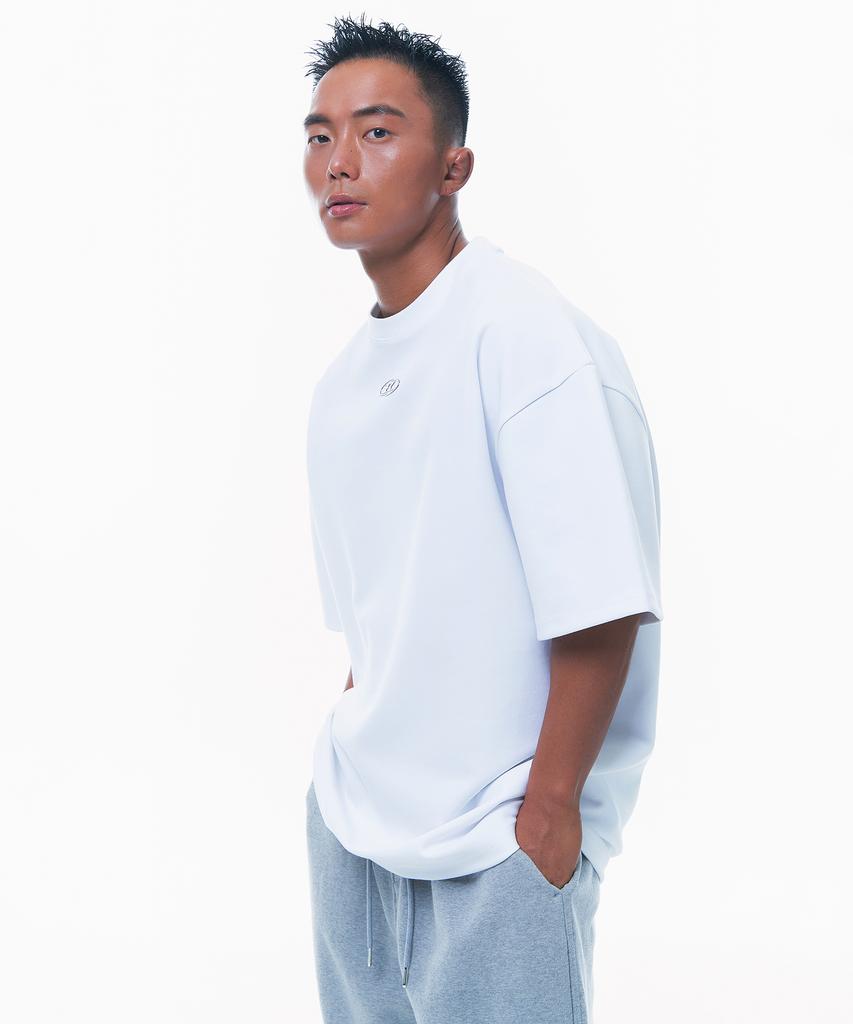 BORN TO WIN Silver B Over Fit T-Shirts [White]