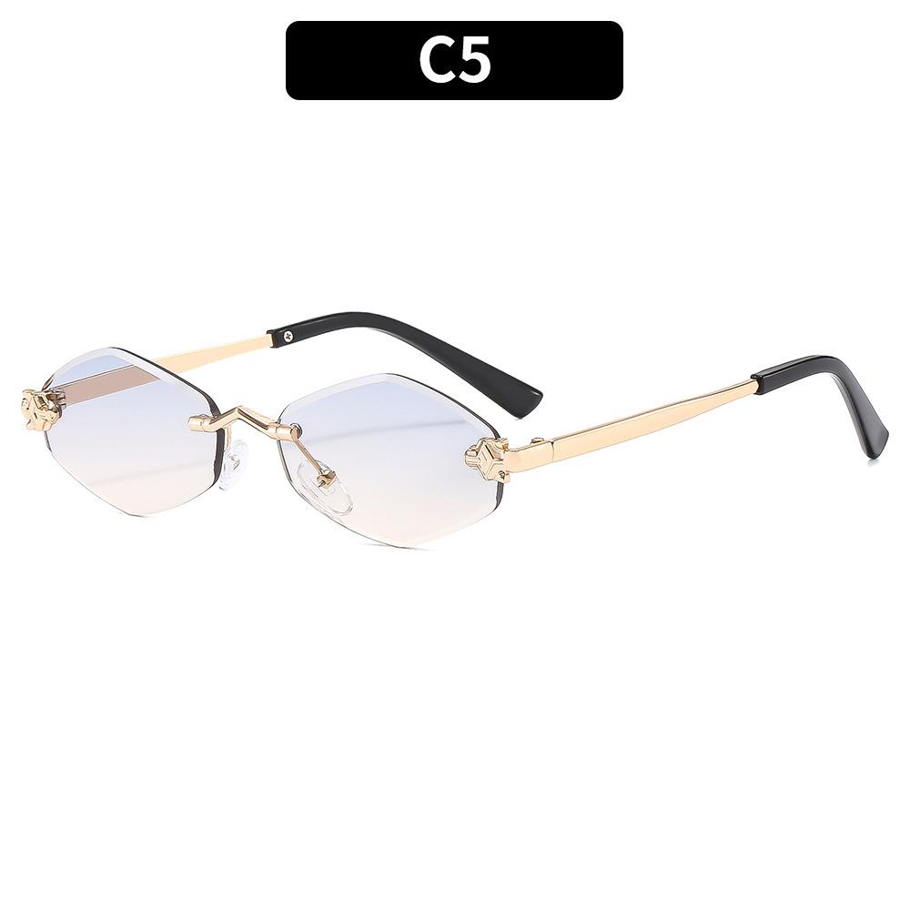 Модные маленькие многоугольные солнцезащитные очки для женщин, роскошный бренд, коричневые ромбовидные солнцезащитные очки, женские винтажные металлические очки