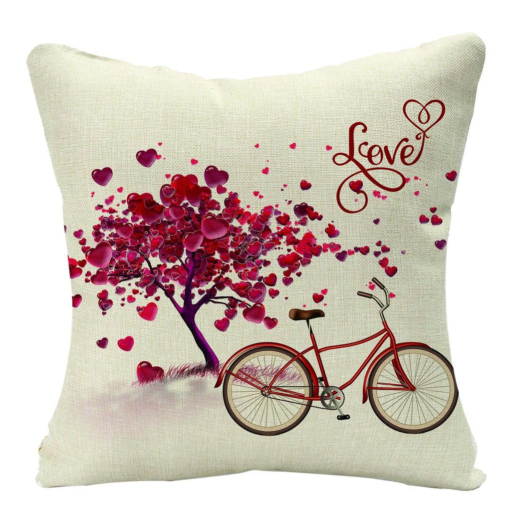 Valentine's Day Pillowcase Love Linen Pillowcase Home Sofa Pillow Cushion Cover
