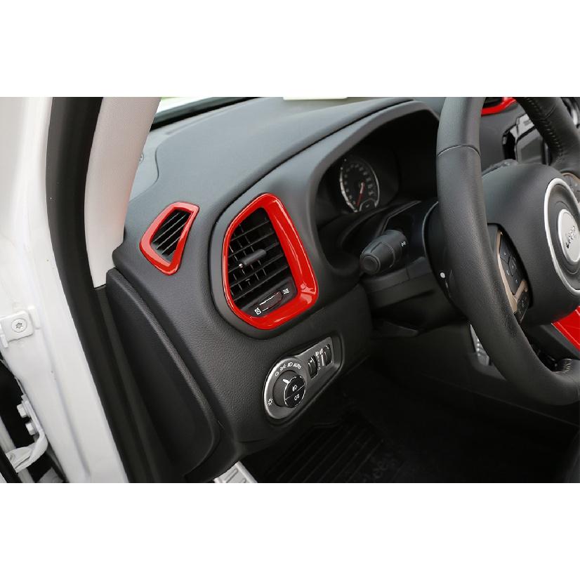 12 шт. ABS красный автомобильный декоративный чехол отделка наклейки аксессуары для Jeep Renegade 2016 2017 2018